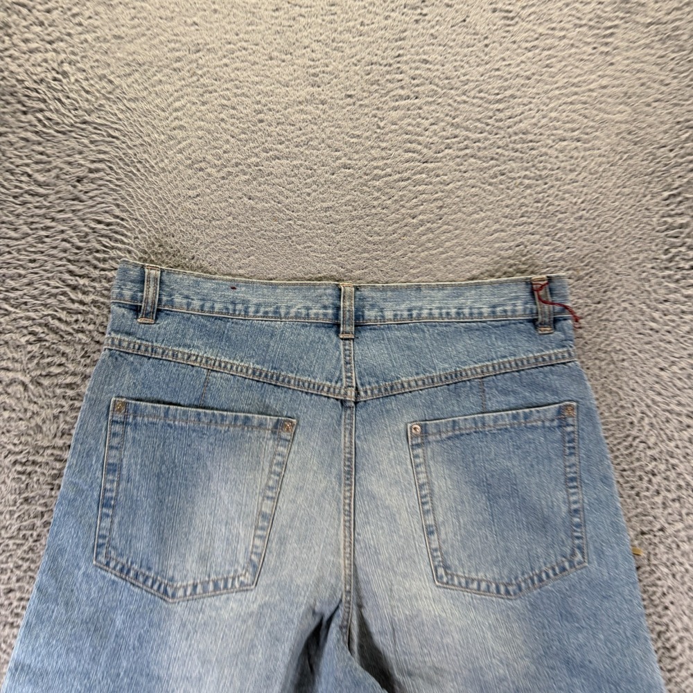Vintage Conic Shorts Men's 36 Blue Cotton Denim Bermuda Baggy Faded Streetwear - Picture 7 of 12